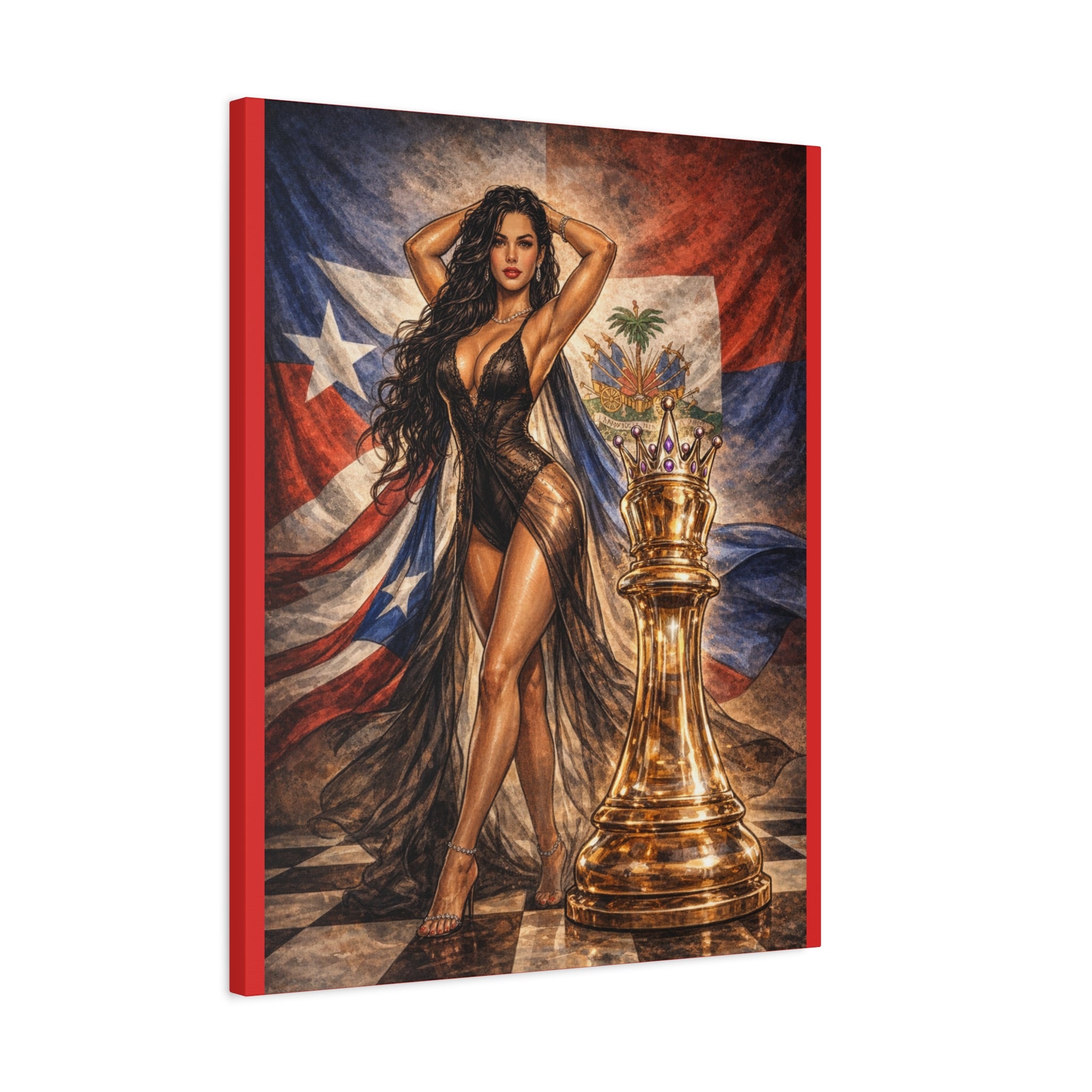 Dominican Queen Chess Canvas - Matte Stretched Wall Art