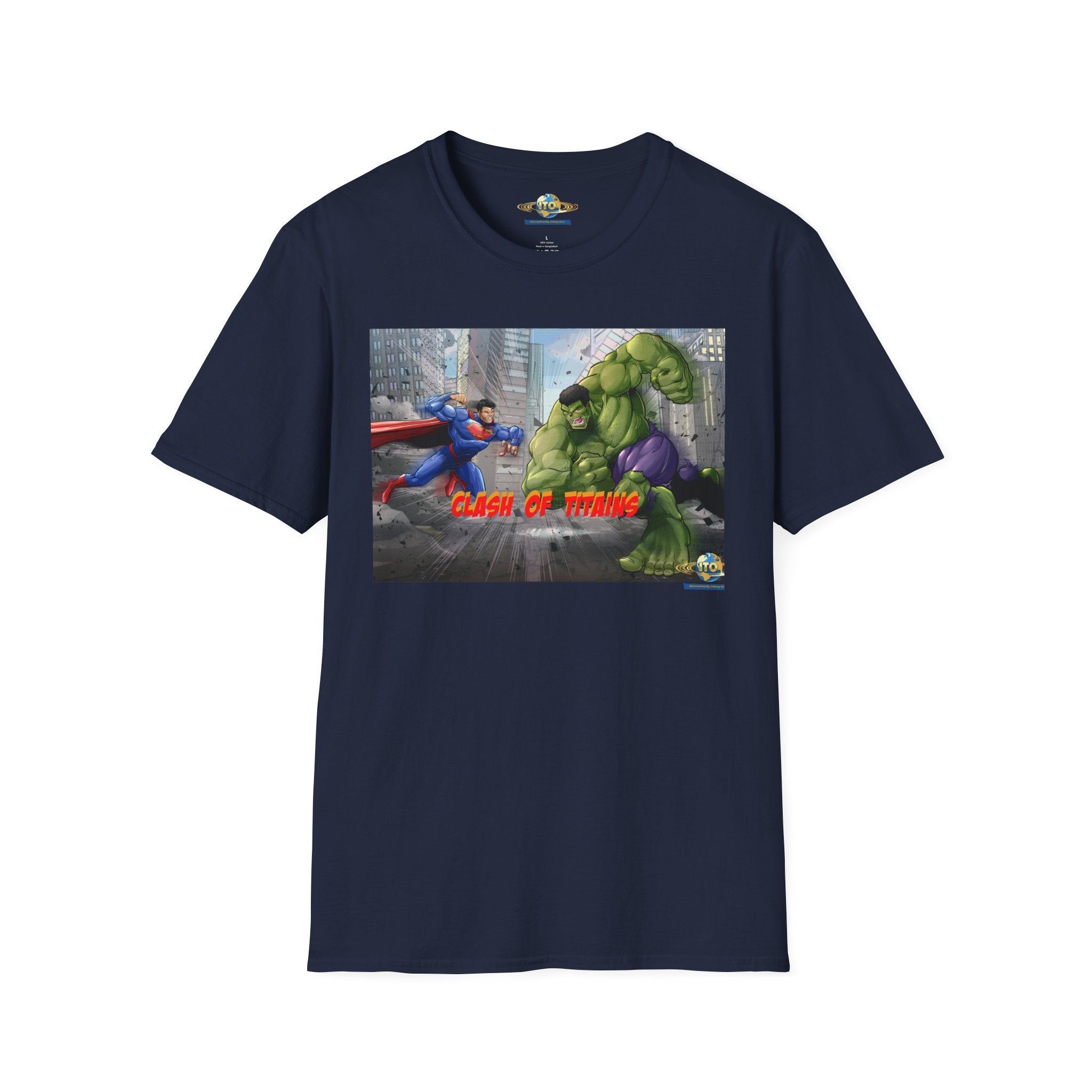 Superhero Clash Graphic Tee – "Clash of Titans"