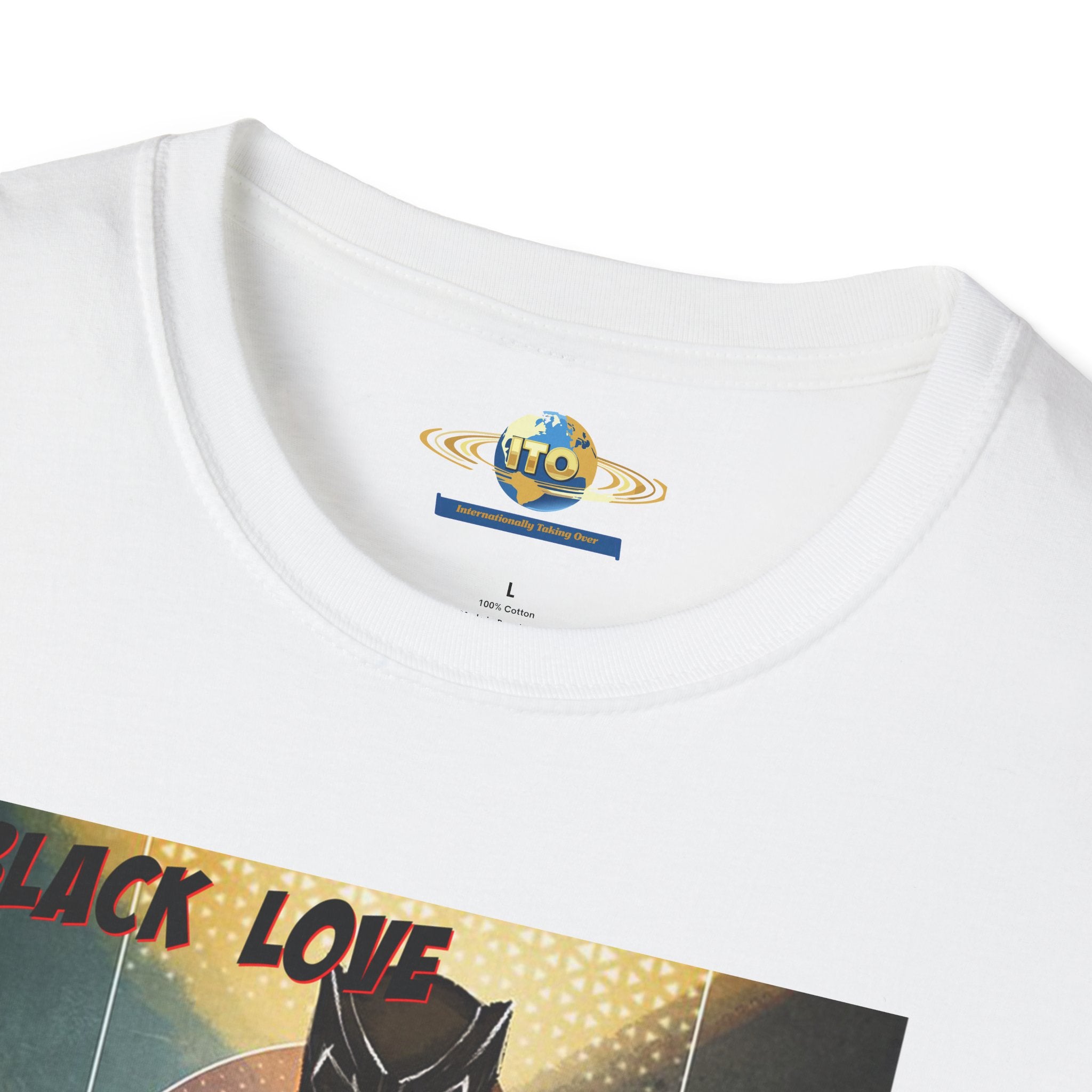 Black Love Poster T-Shirt — Afrocentric Black Panther & Queen Graphic Tee