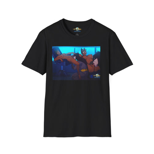 Bat eat Cat Animated Group Scene T-Shirt — Retro Cartoons Fan Tee