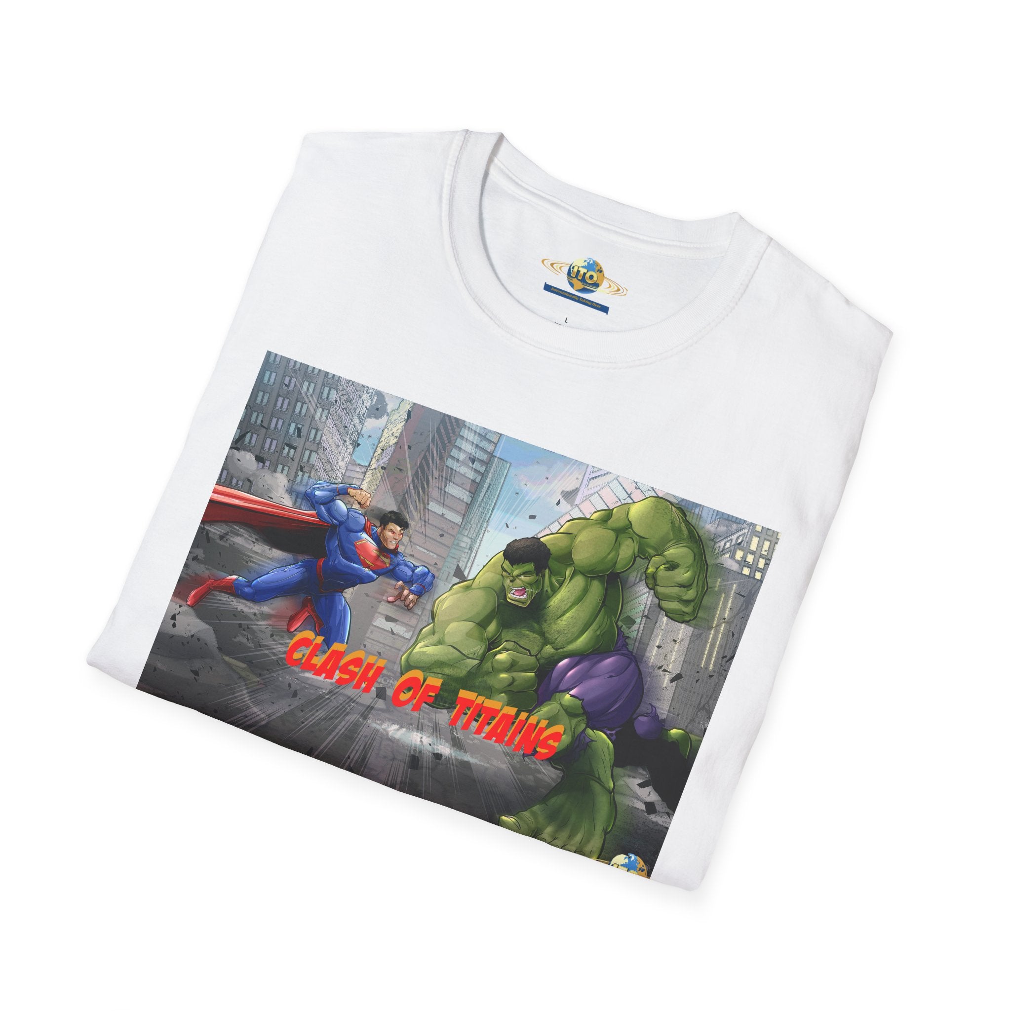 Superhero Clash Graphic Tee – "Clash of Titans"