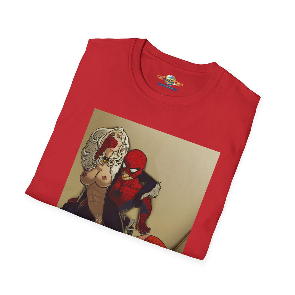 Spider Hero Comic Art T-Shirt — Web-Slinging Scene Graphic Tee