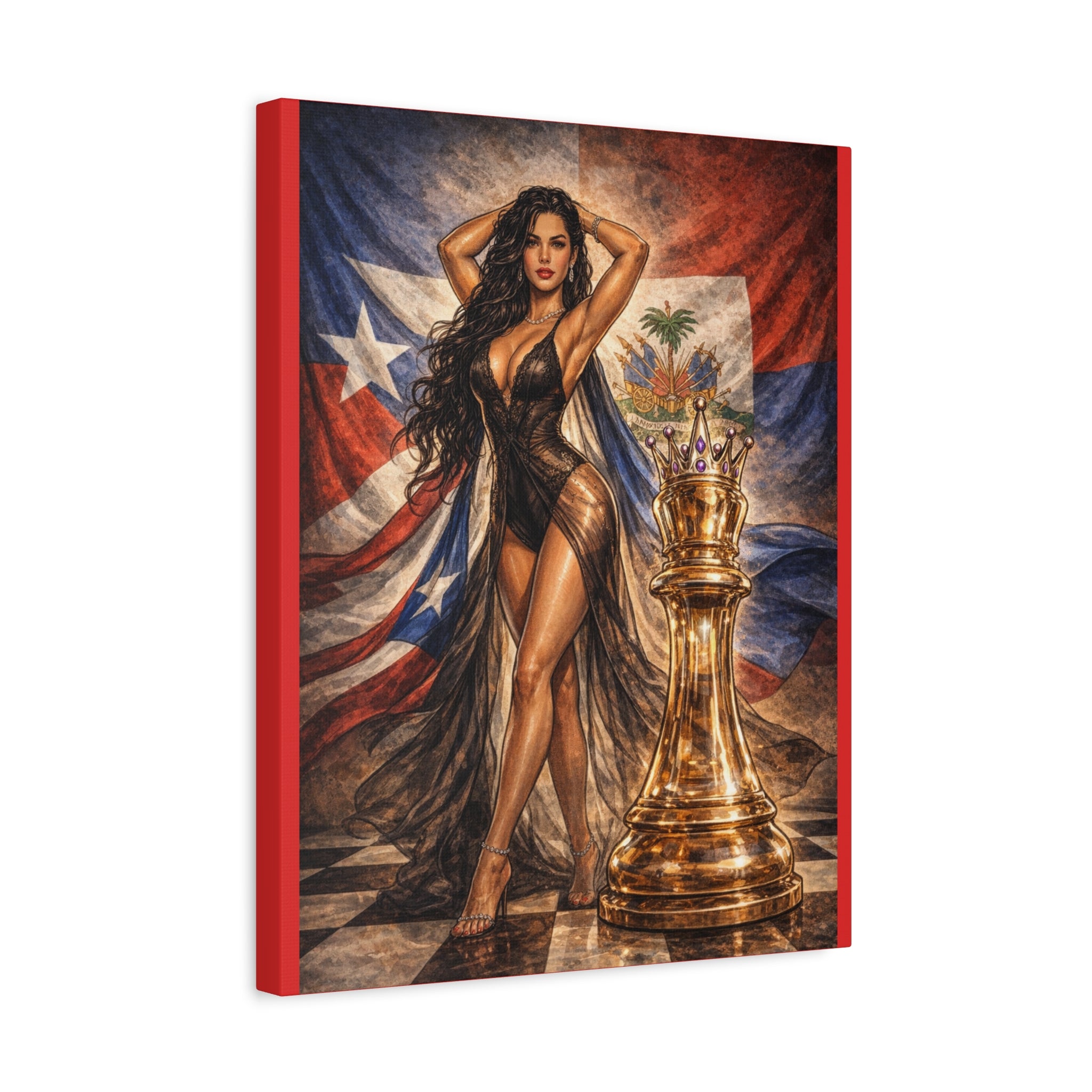 Dominican Queen Chess Canvas - Matte Stretched Wall Art