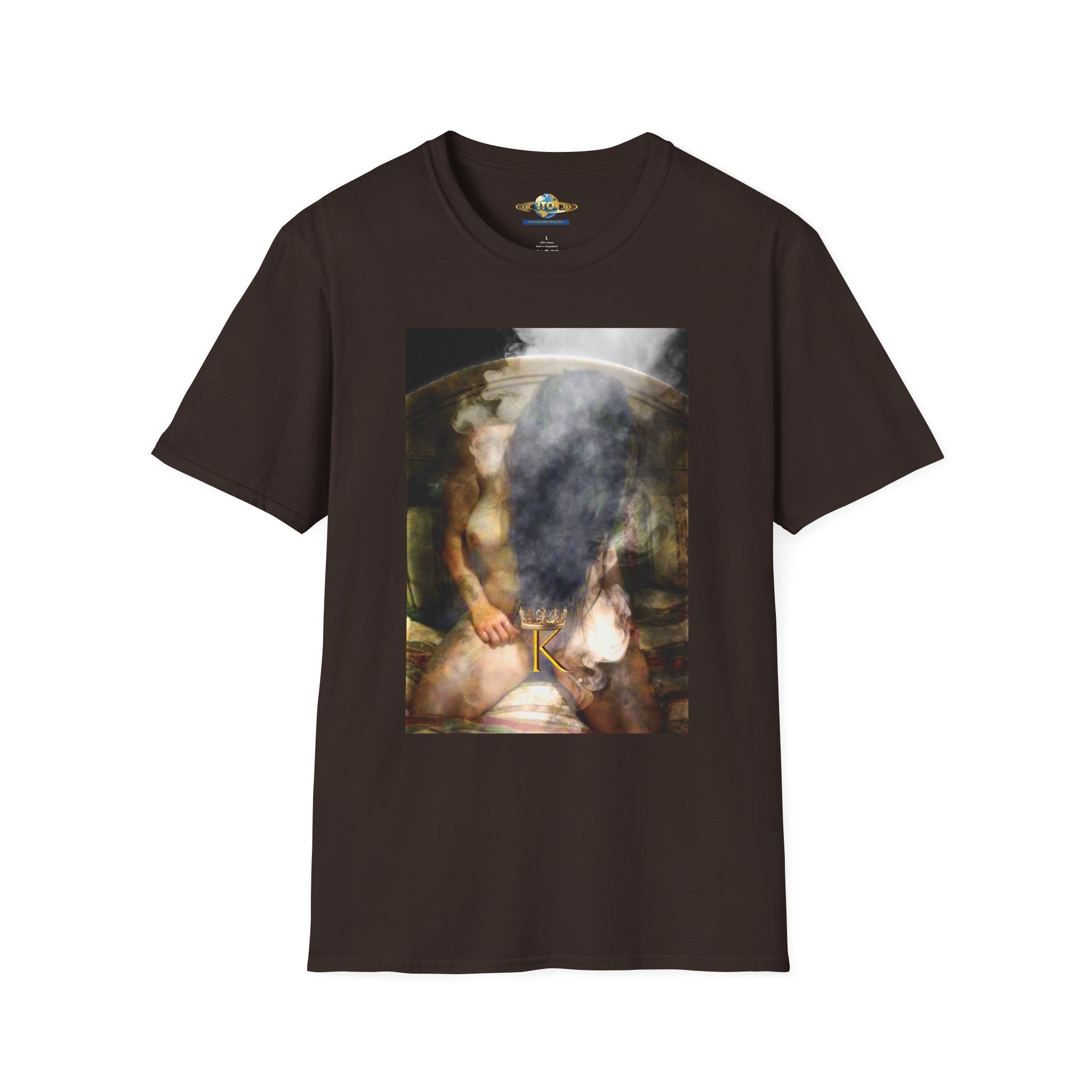 Surreal Vintage Portrait T-Shirt — Smoky Renaissance Art Graphic Tee