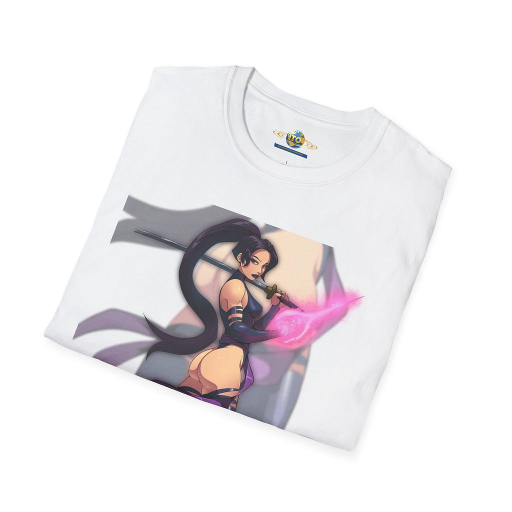 Anime Sorceress Graphic T-Shirt — Pink Energy Mage Illustration