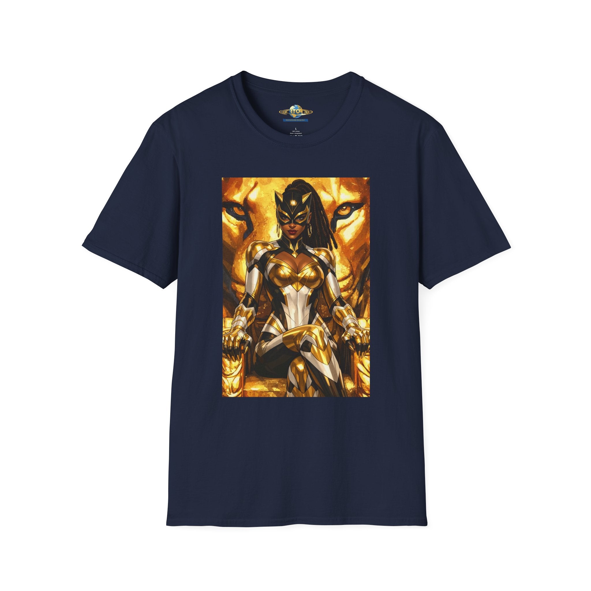 Black Panther-Inspired Graphic T-Shirt — Golden Warrior Marvel Art Tee