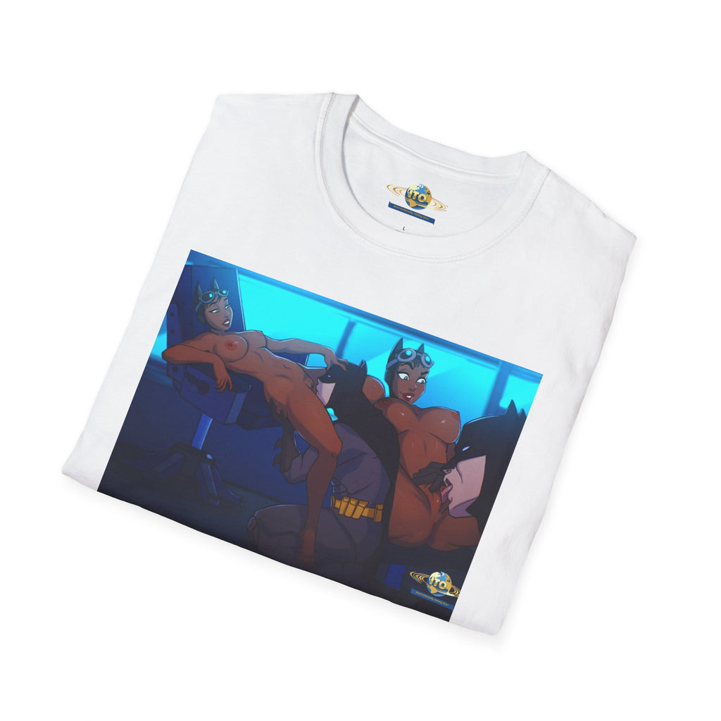 Bat eat Cat Animated Group Scene T-Shirt — Retro Cartoons Fan Tee