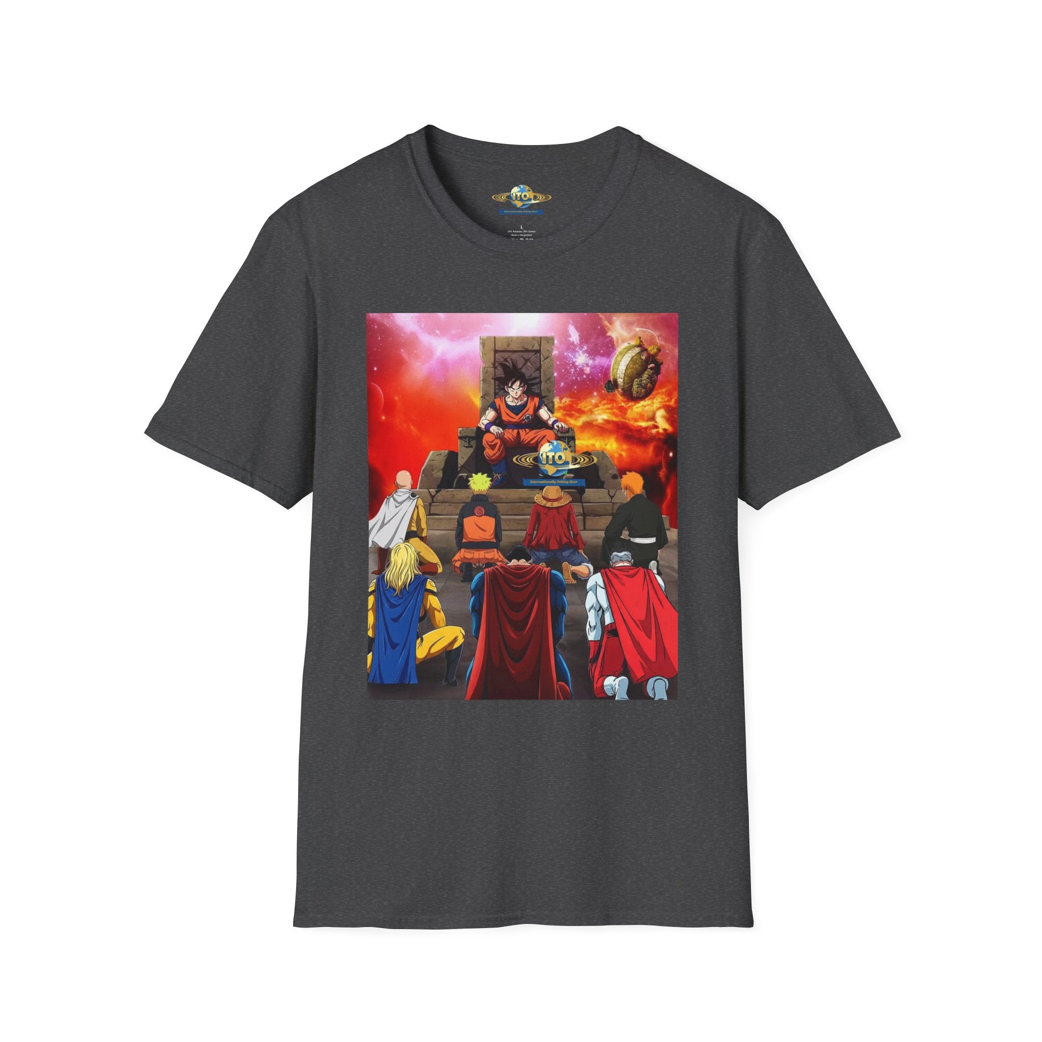 Anime Heroes Throne Graphic T-Shirt