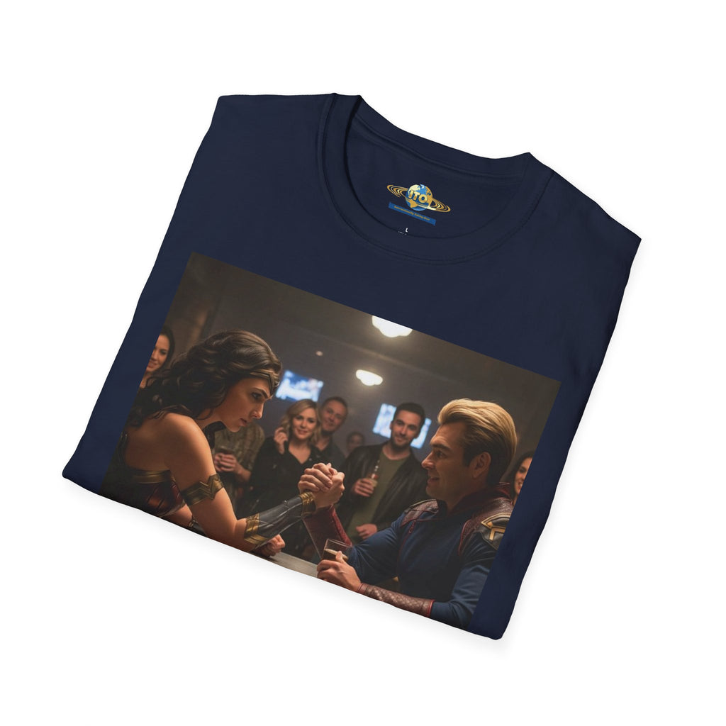 Arm Wrestling Photo T-Shirt – Vintage Barroom Match Graphic Tee