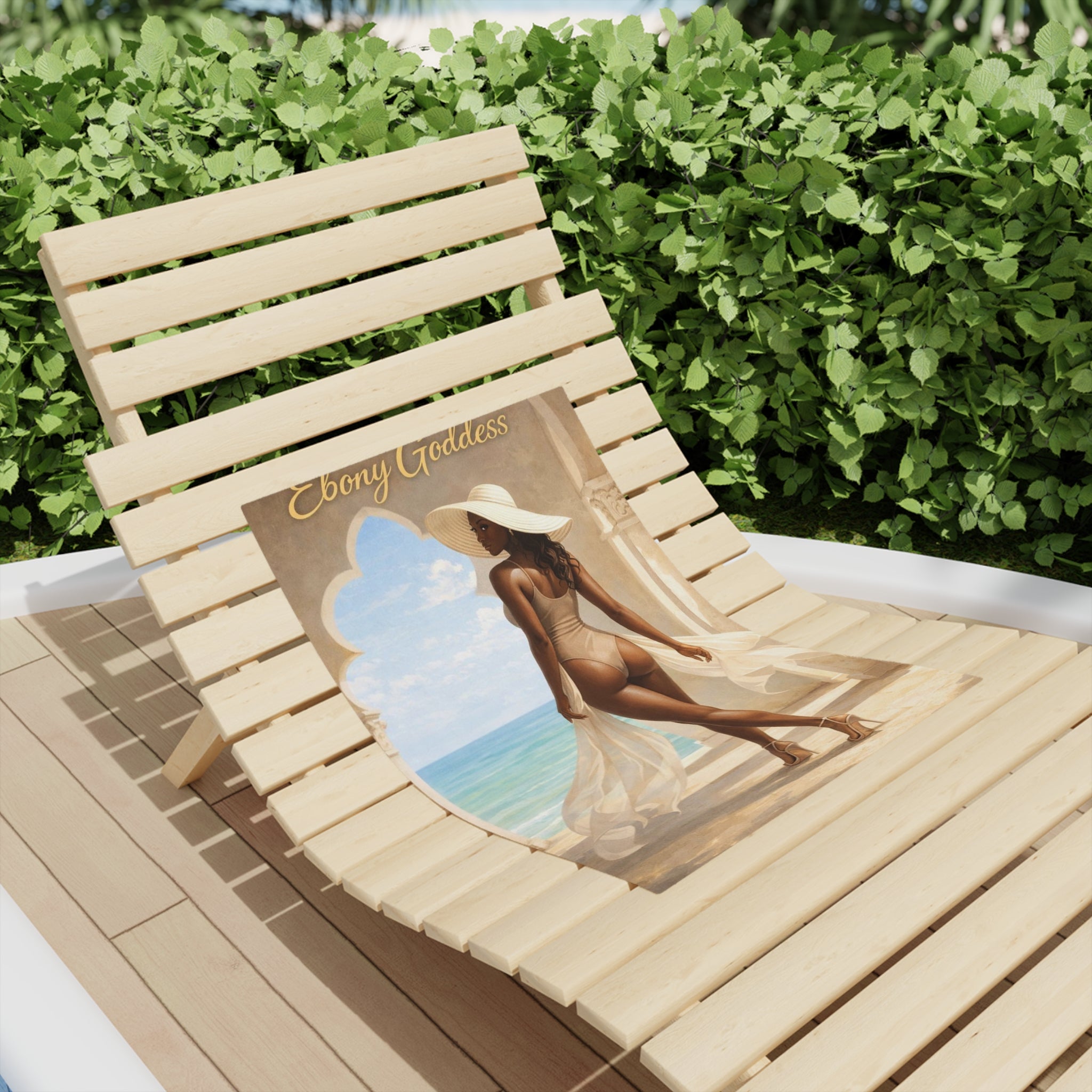 Ebony Goddess Beach Towel — Luxe Summer Swim Cover-Up Towel