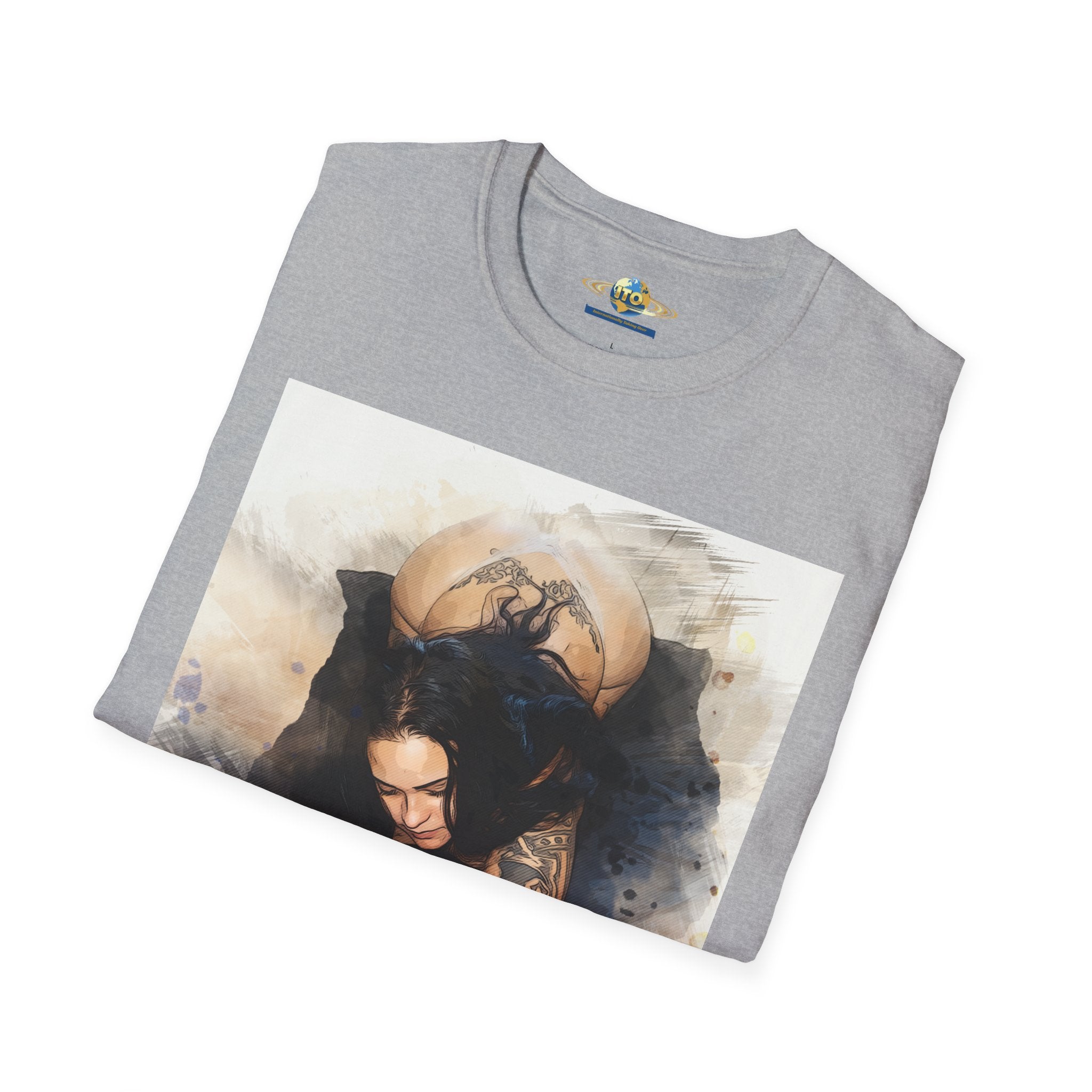 Edgy Tattooed Woman Art T-Shirt