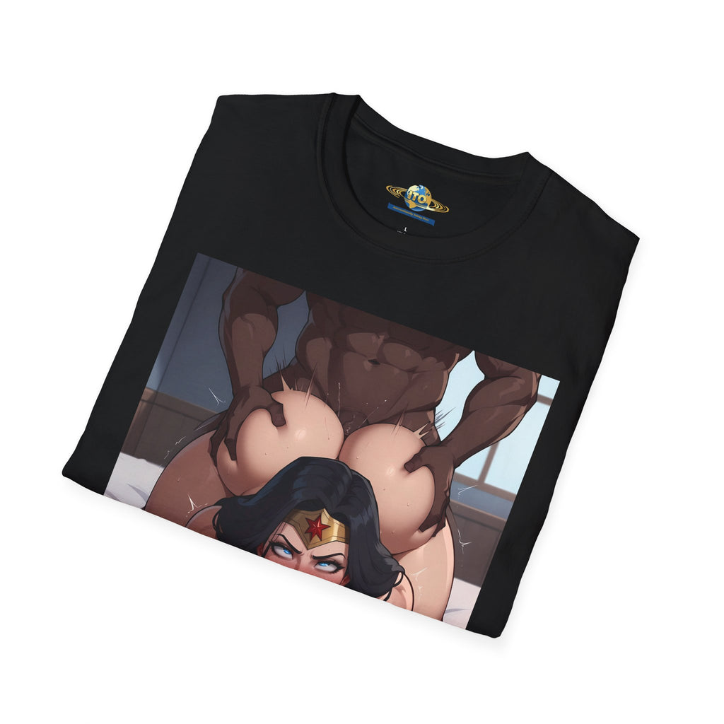 Black Man & Wonder Ass Graphic T-Shirt — Pinup Superhero Art Print