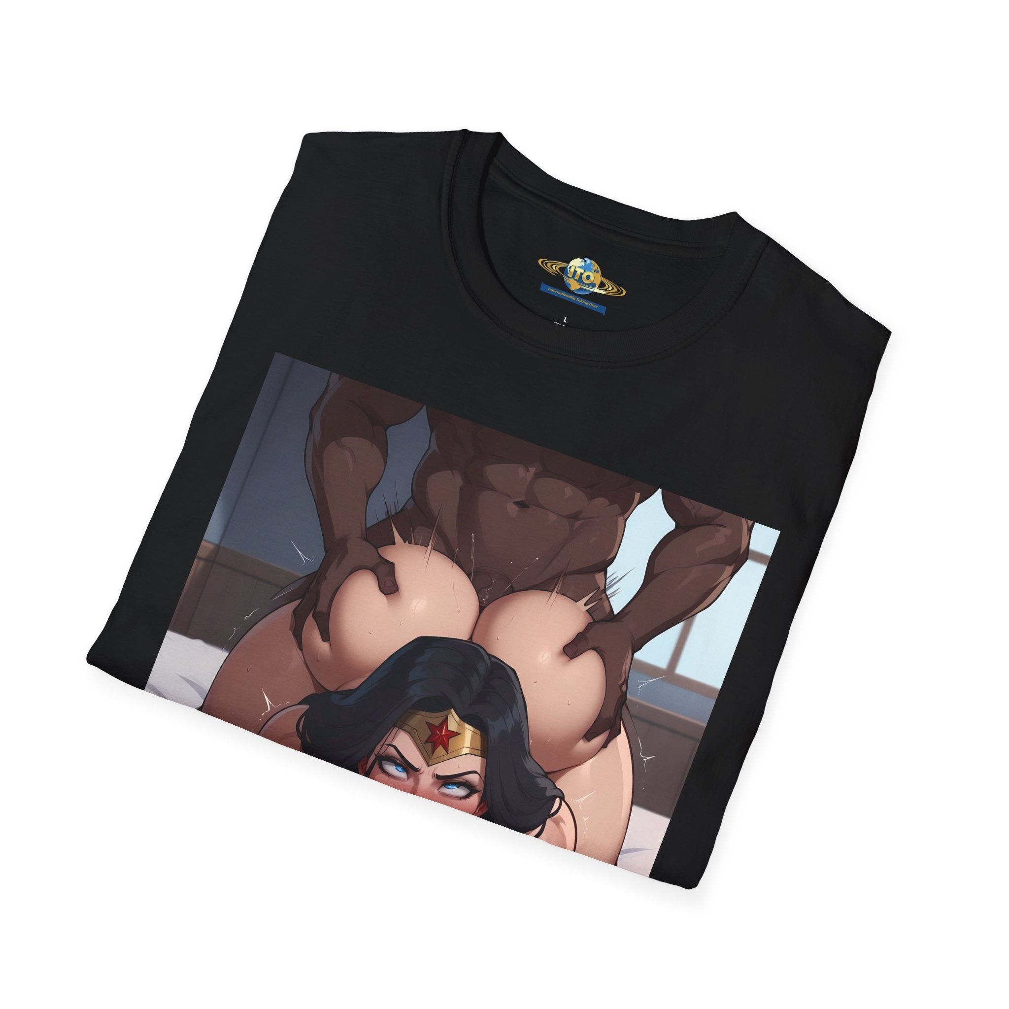 Black Man & Wonder Ass Graphic T-Shirt — Pinup Superhero Art Print