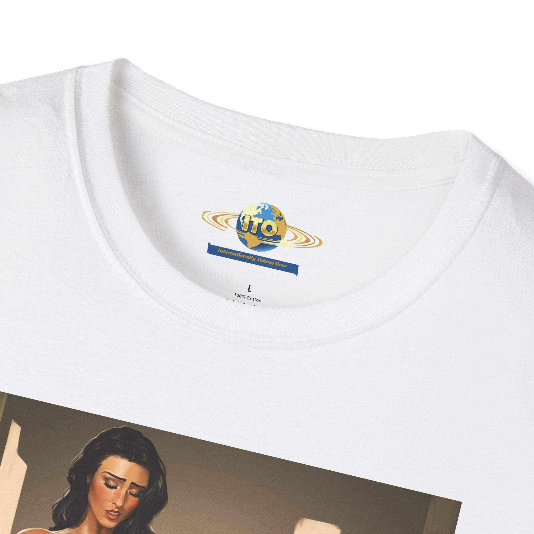 Graphic Art T-Shirt — Sensual Pinup Illustration Print