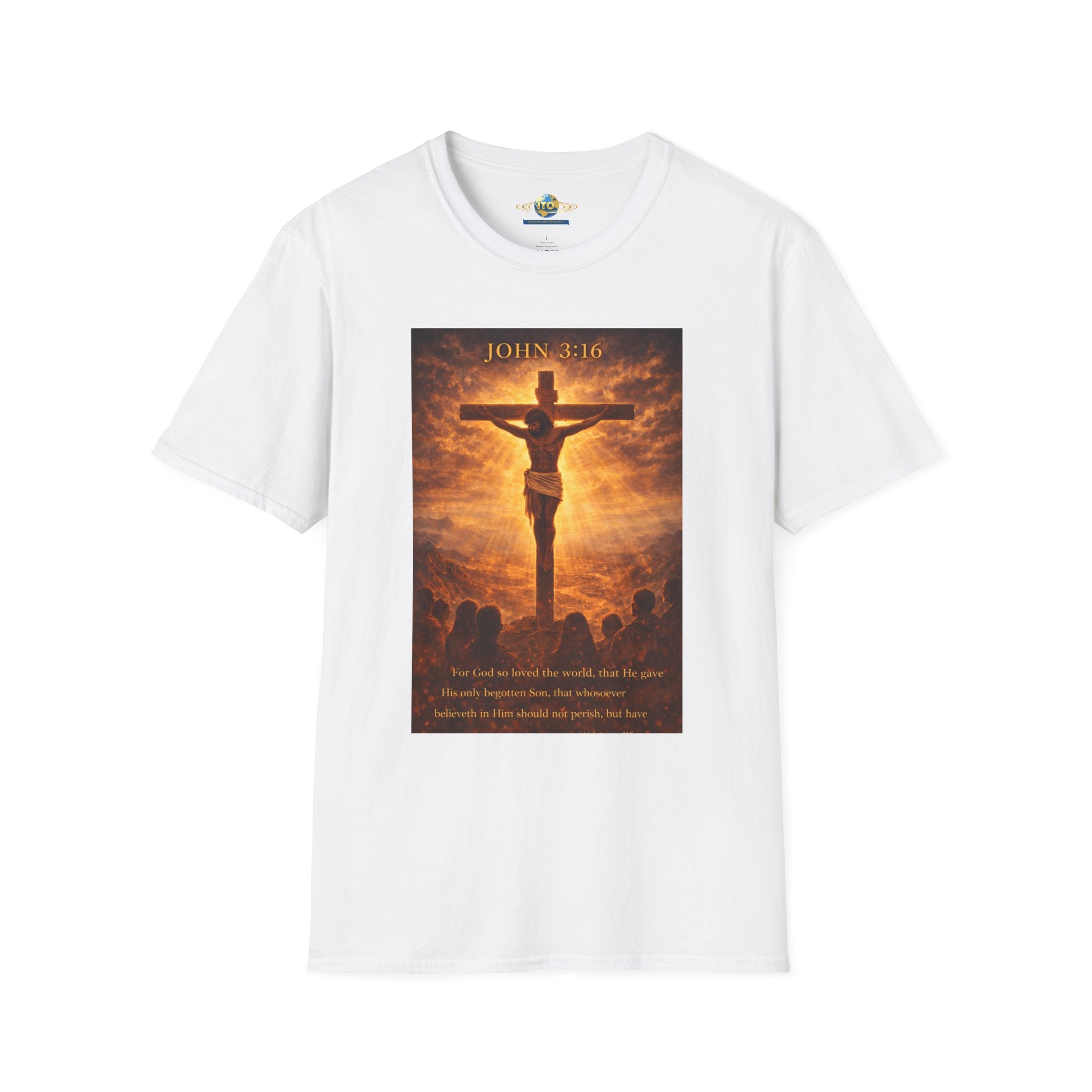 Crucifixion John 3:16 Christian T-Shirt — Inspirational Gospel Tee
