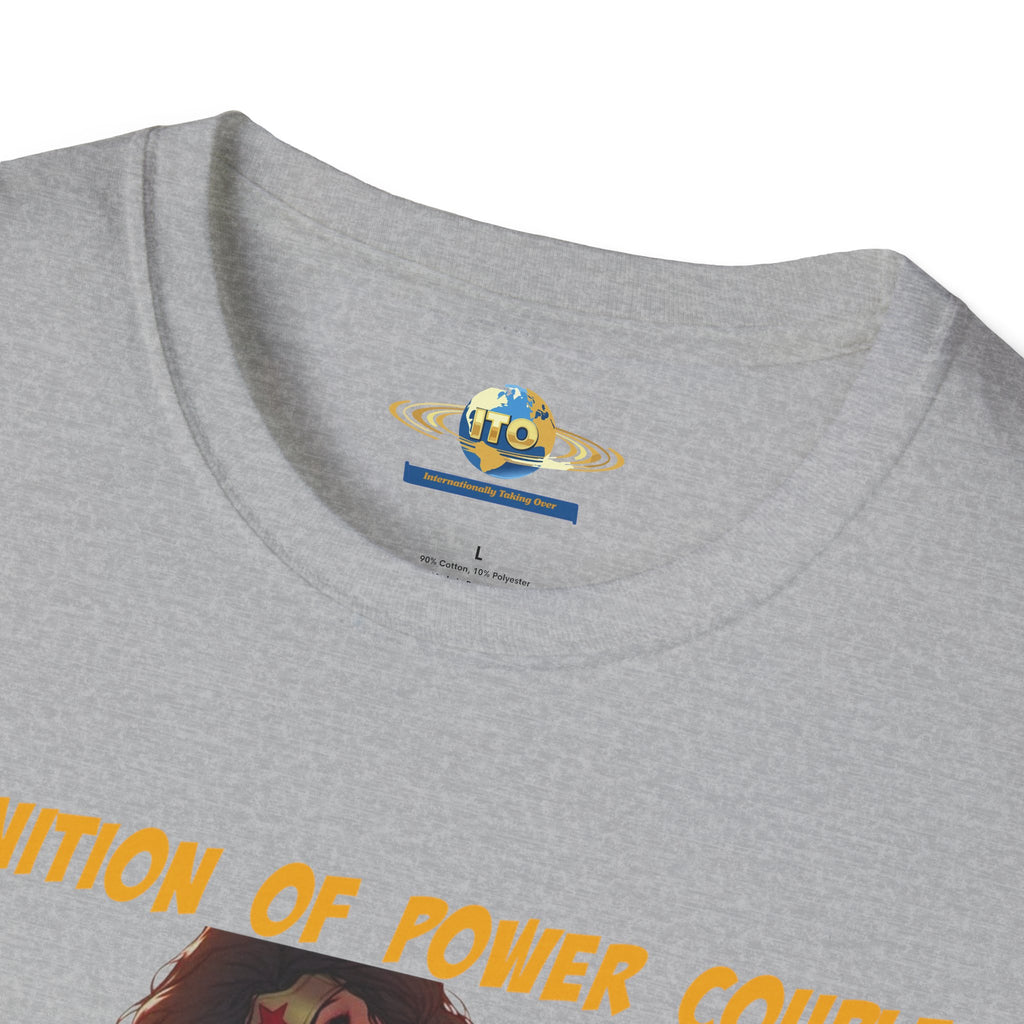 Power Couple Graphic T‑Shirt — 'Definition of Power Couple' Superhero Love Tee
