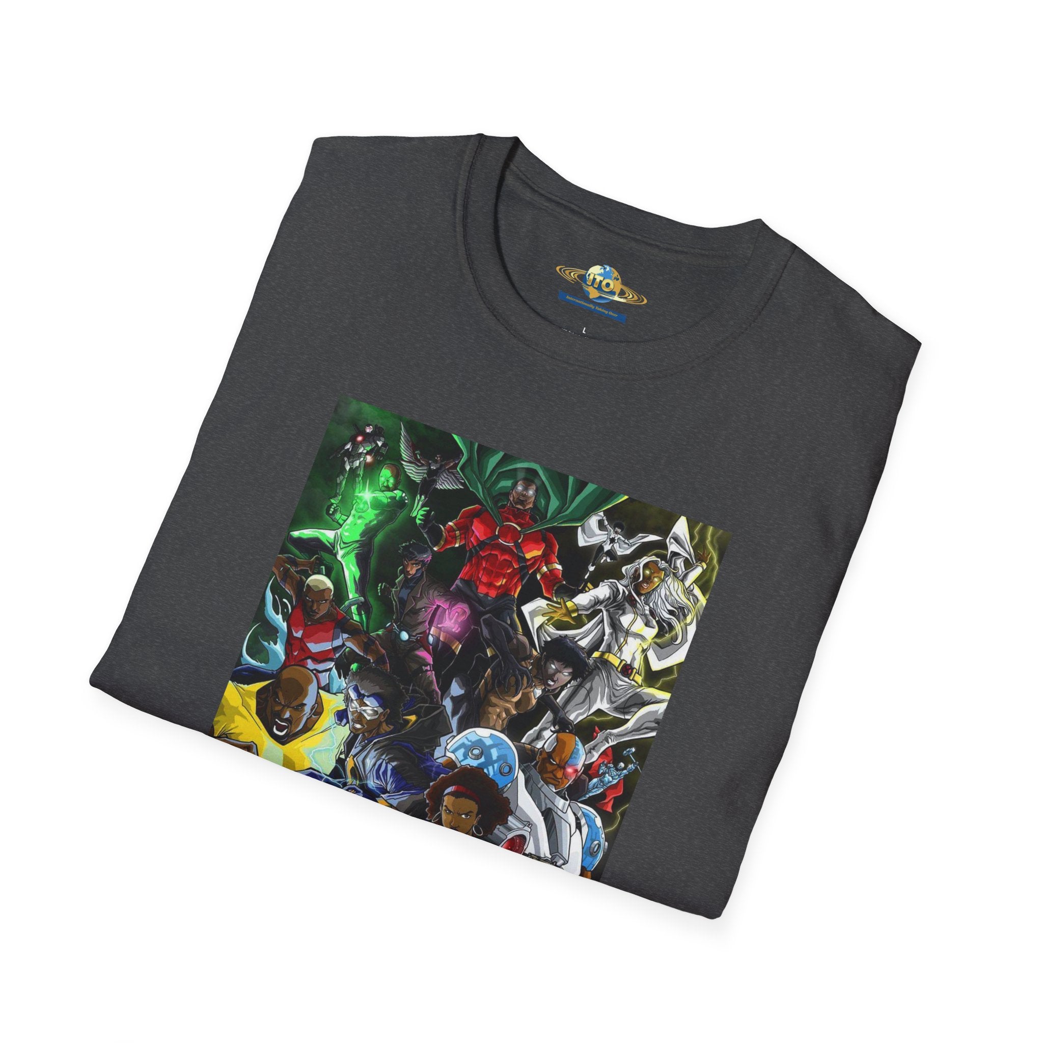 Anime Mecha Heroes T‑Shirt — Retro Sci‑Fi Robot Battle Graphic Tee