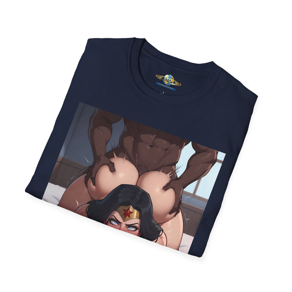 Black Man & Wonder Ass Graphic T-Shirt — Pinup Superhero Art Print