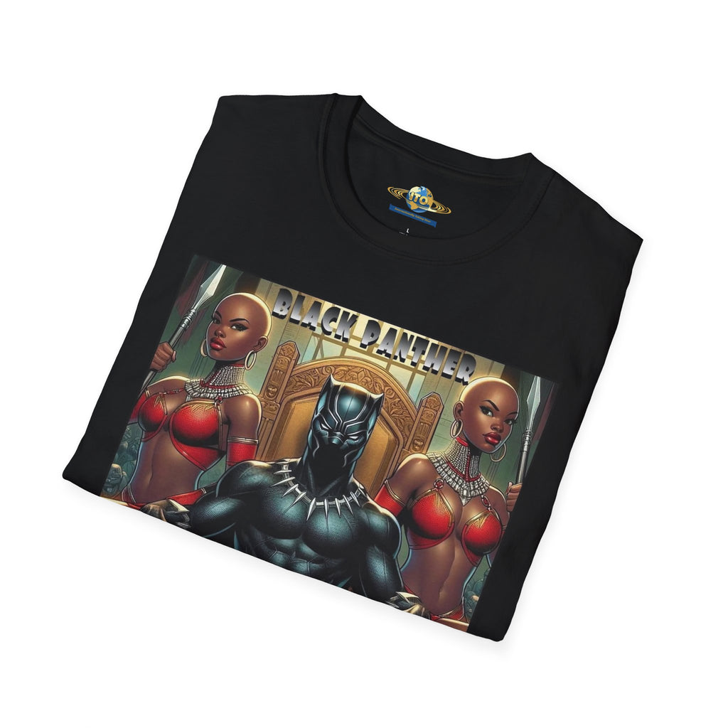 Black Panther Throne Graphic T-Shirt — Afro-Futurist King Art Tee