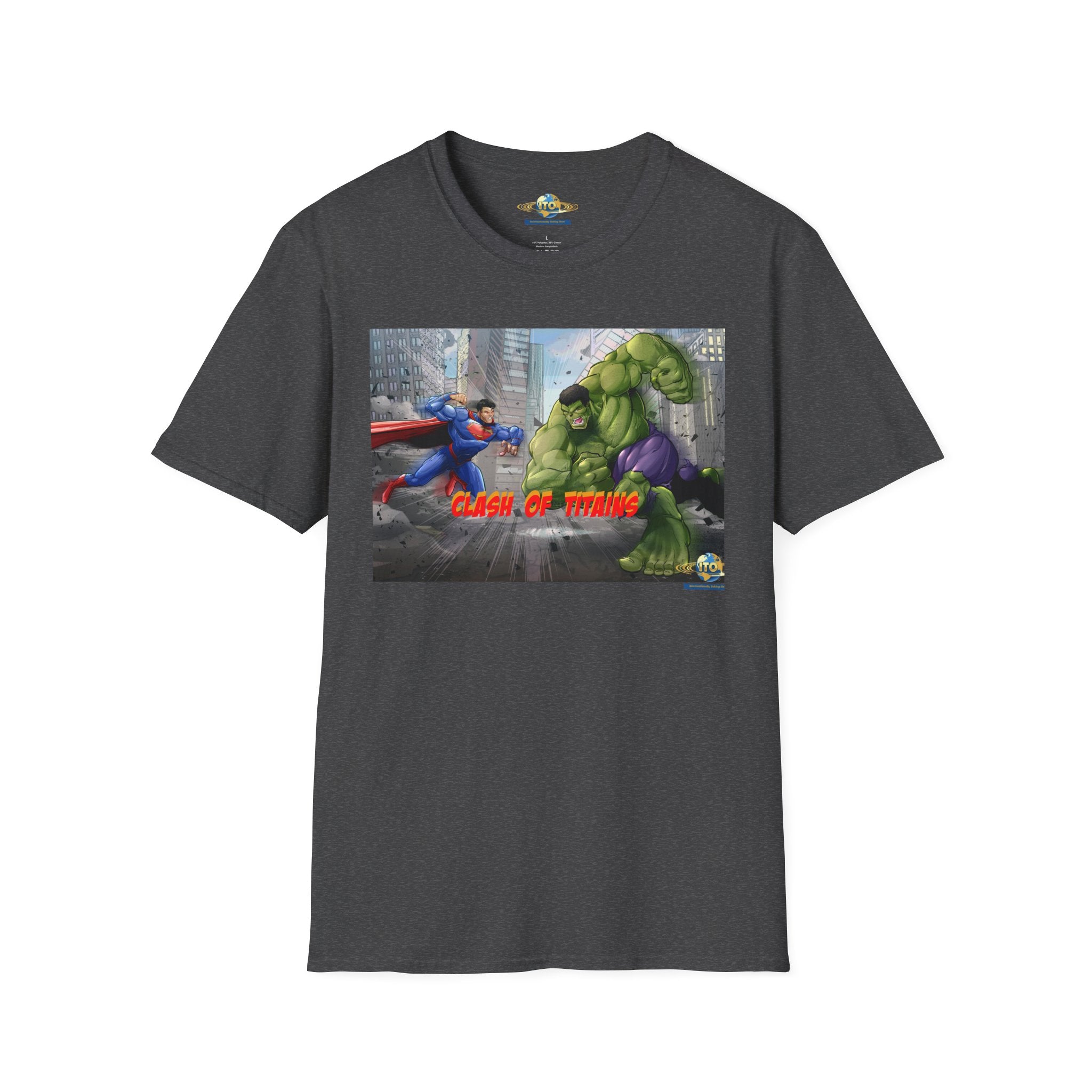 Superhero Clash Graphic Tee – "Clash of Titans"