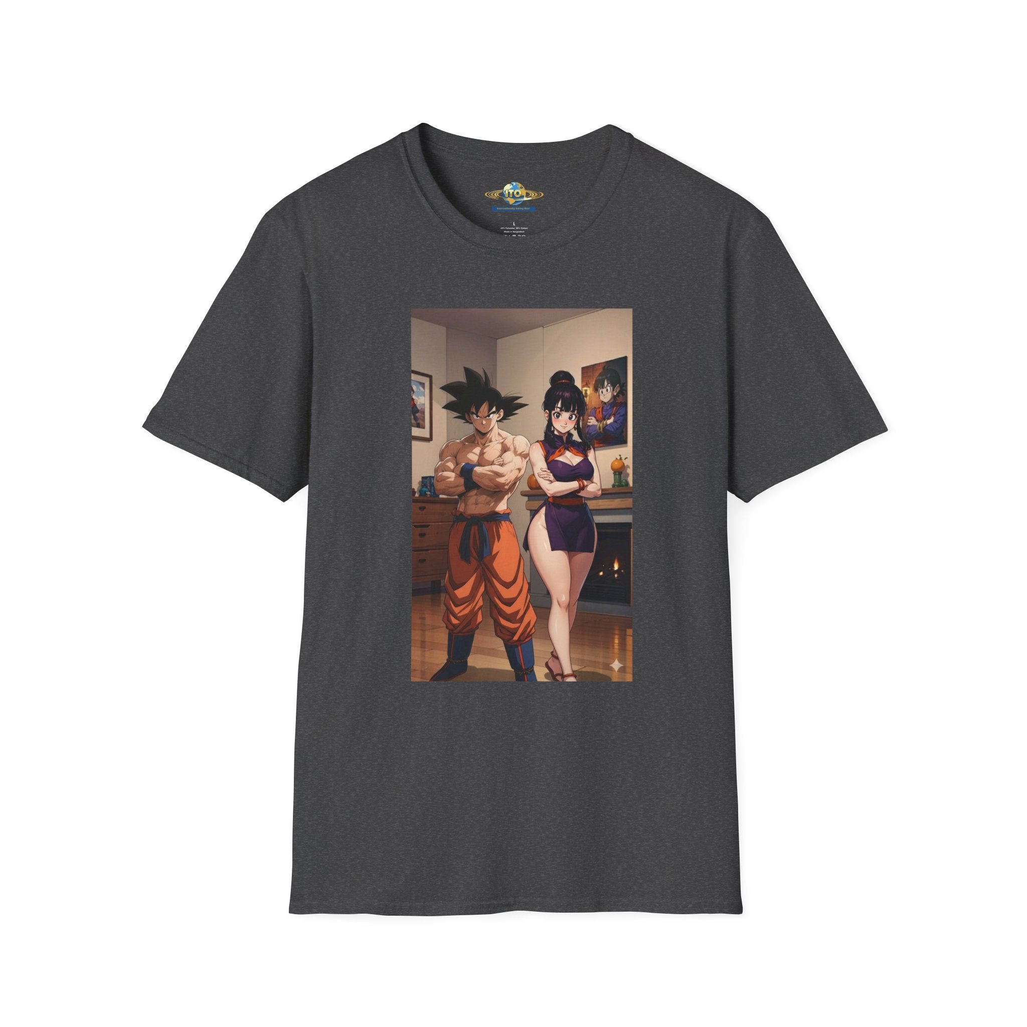 Anime Couple Graphic T-Shirt — Cozy Home Goku & Caulifla Poster Design
