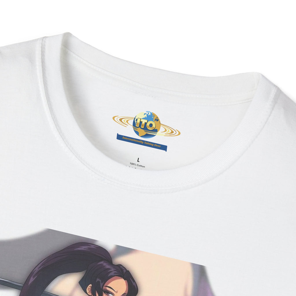 Anime Sorceress Graphic T-Shirt — Pink Energy Mage Illustration