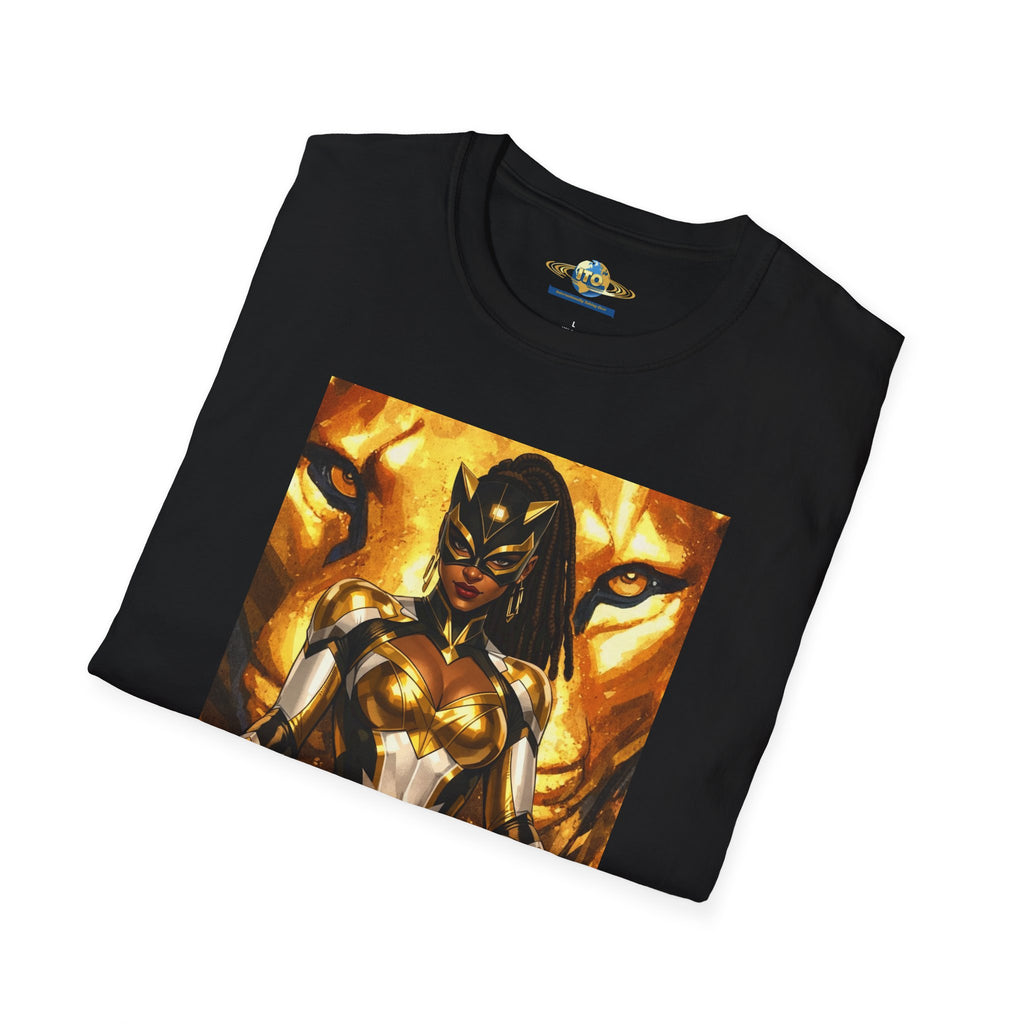 Black Panther-Inspired Graphic T-Shirt — Golden Warrior Marvel Art Tee