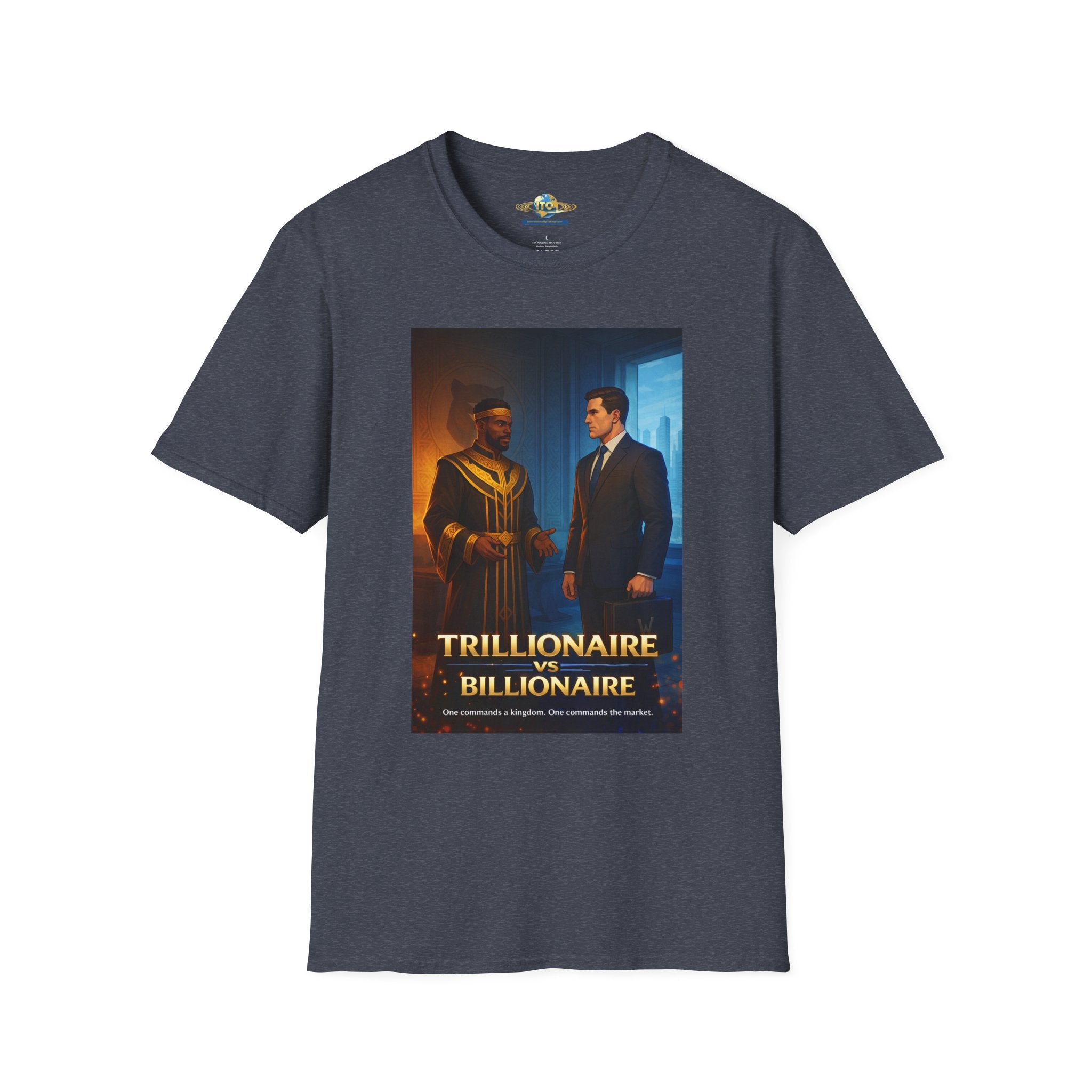 Trillionaire vs. Billionaire Graphic T‑Shirt — Movie Poster Style Tee