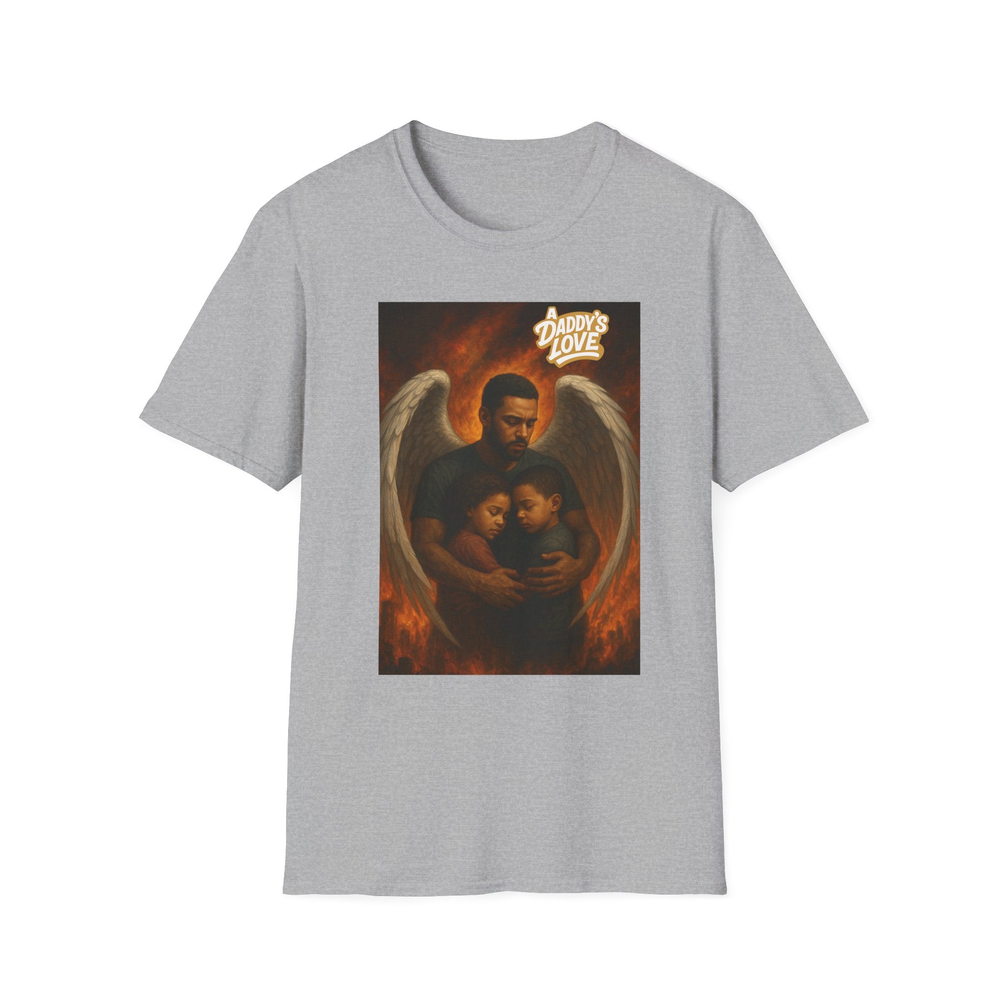 Angel Embrace T-Shirt – "Daddy's Love" Family Guardian Graphic Tee
