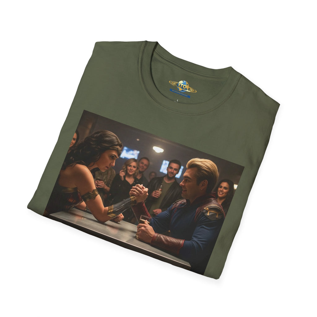 Arm Wrestling Scene Graphic T-Shirt