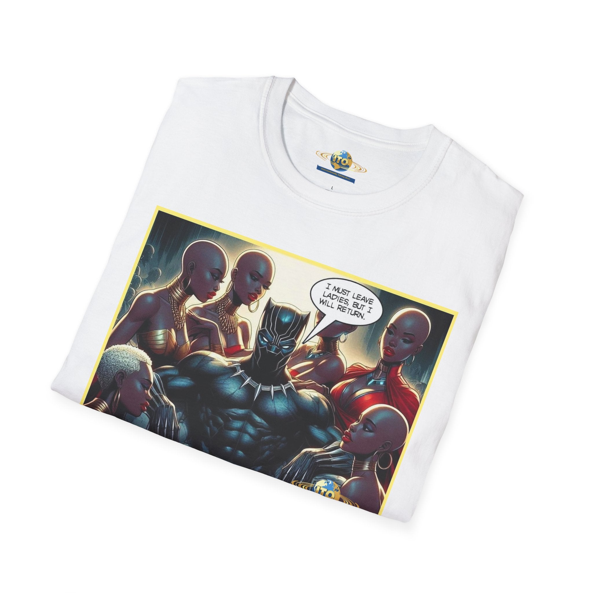 Black Panther Comic Art T‑Shirt — "Wakanda Forever?" Graphic Tee