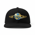 Black fitted cap with ITO logo