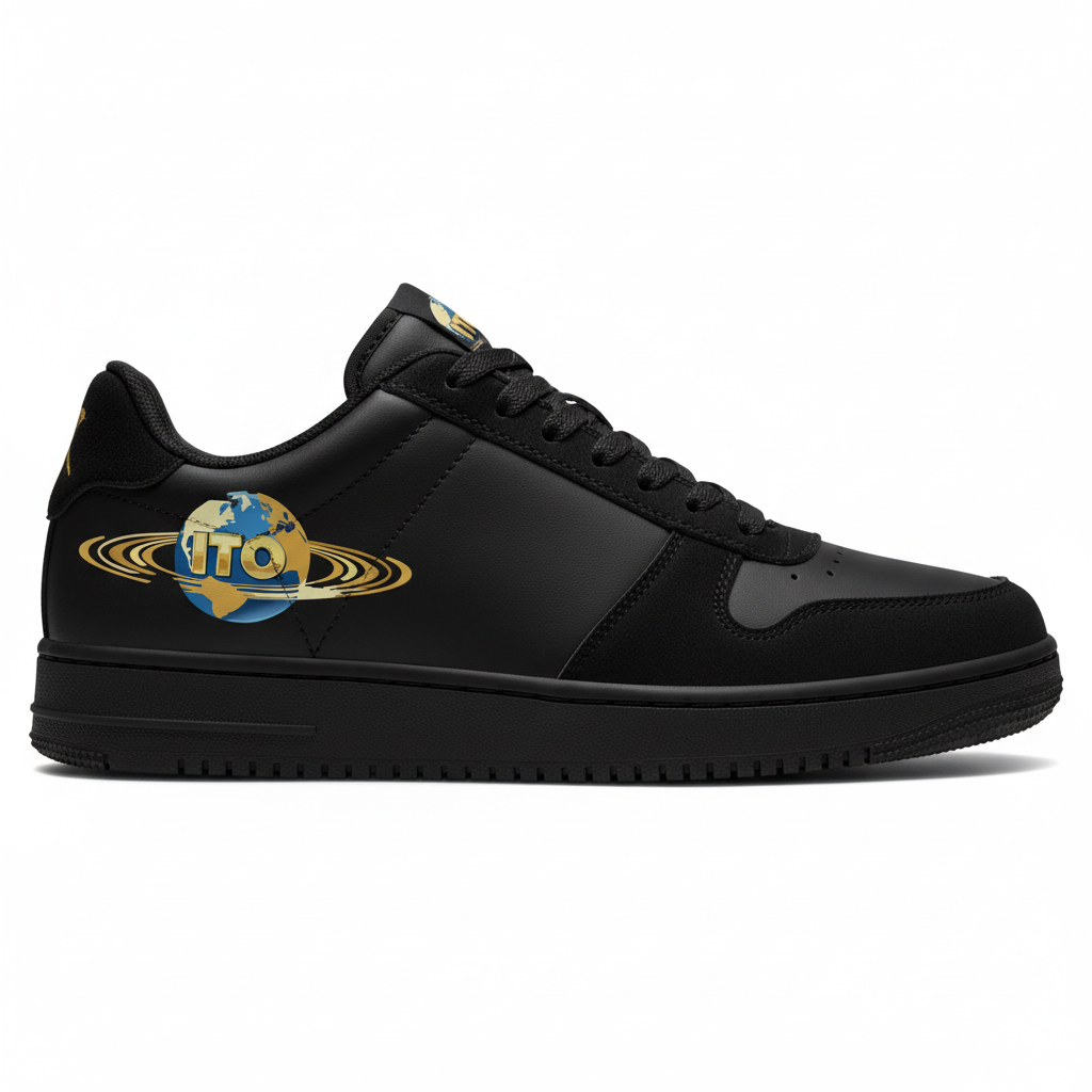 Black sneakers with ITO logo