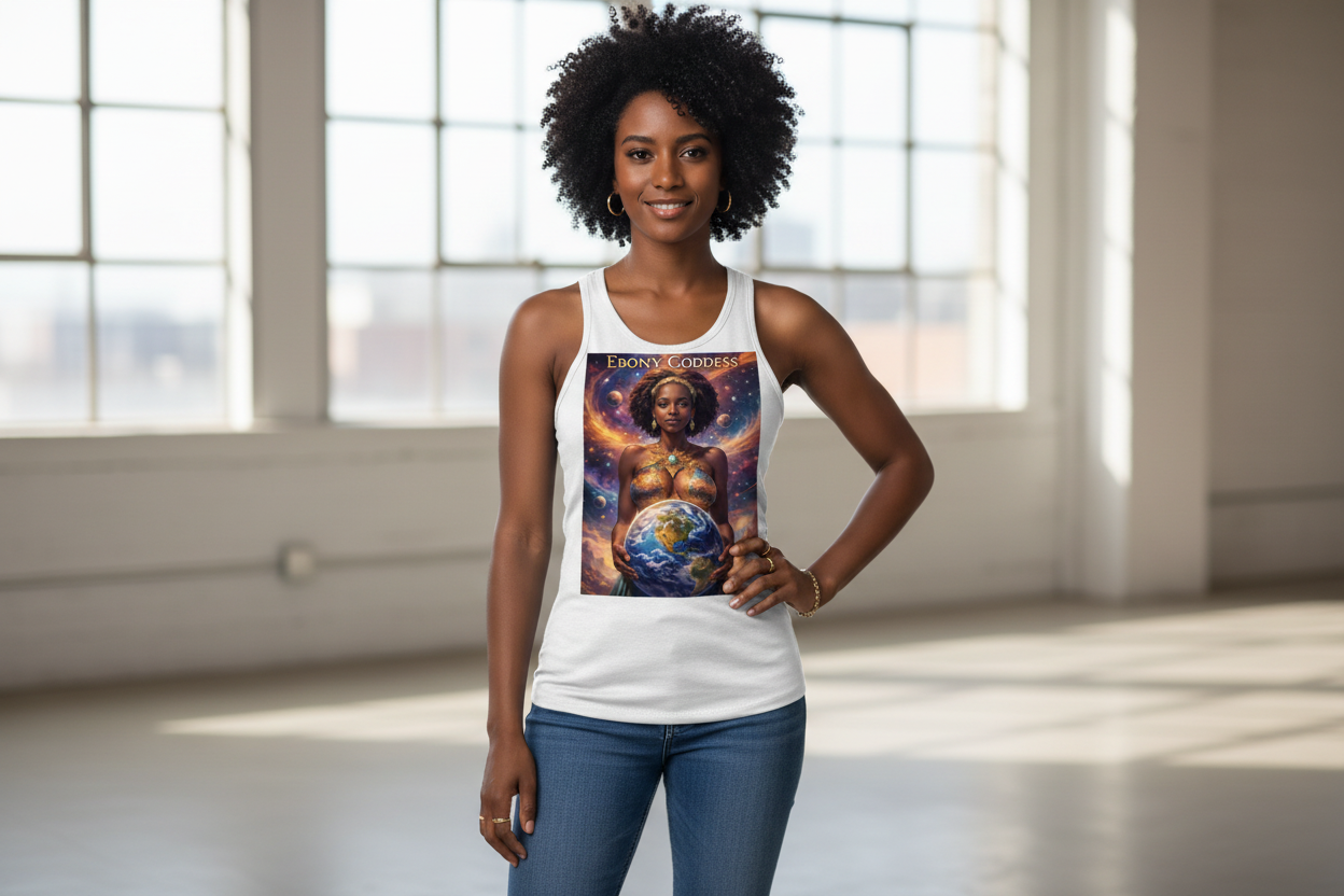 Ebony Goddess cosmic tank top