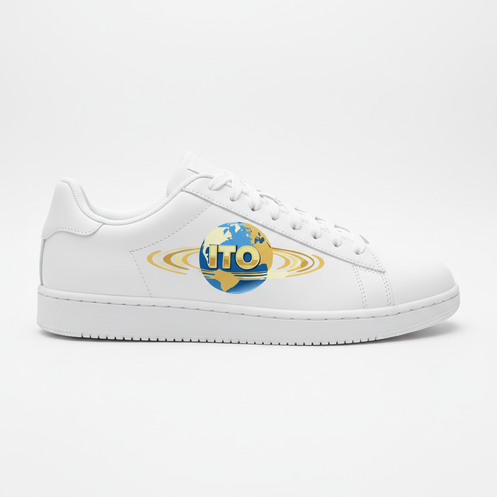 White sneakers with ITO logo